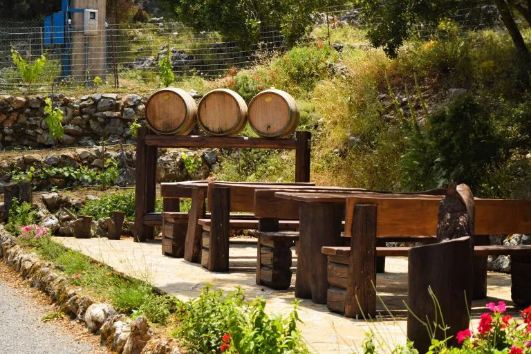 Crete gourmet wine barrels