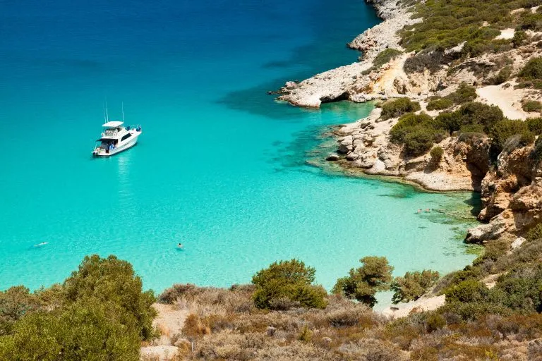 Romantic boat ride crete